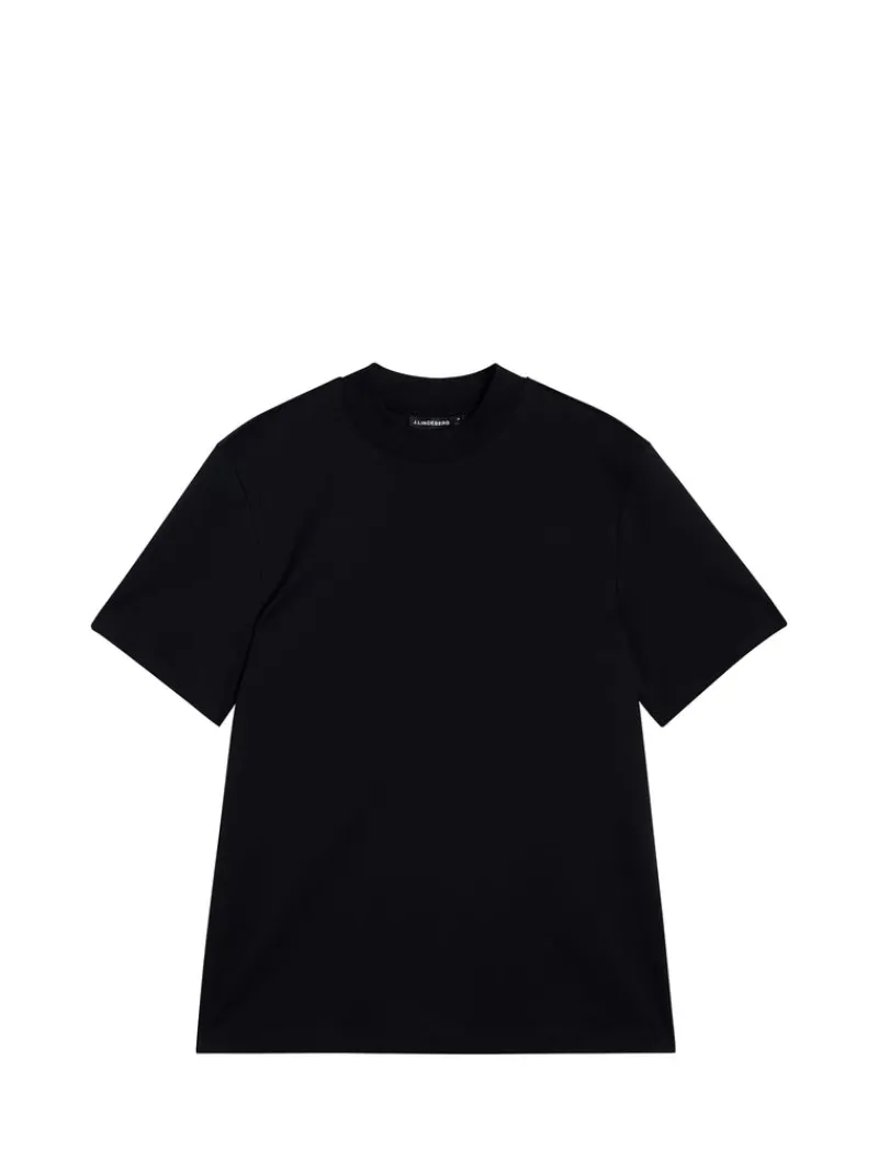 T-shirts | T-shirts-J.Lindeberg Ace Mock Neck T-shirt Black