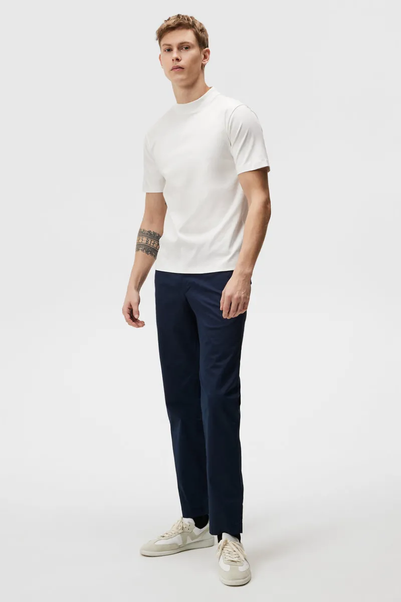 Överdelar | T-shirts-J.Lindeberg Ace Mock Neck T-shirt White