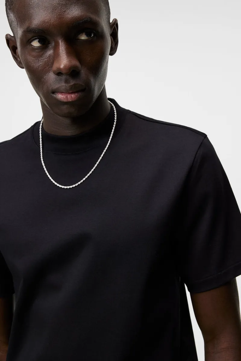 T-shirts | T-shirts-J.Lindeberg Ace Mock Neck T-shirt Black