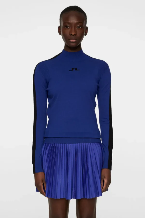 Golf | Stickat-J.Lindeberg Adia Knitted Sweater Clematis Blue