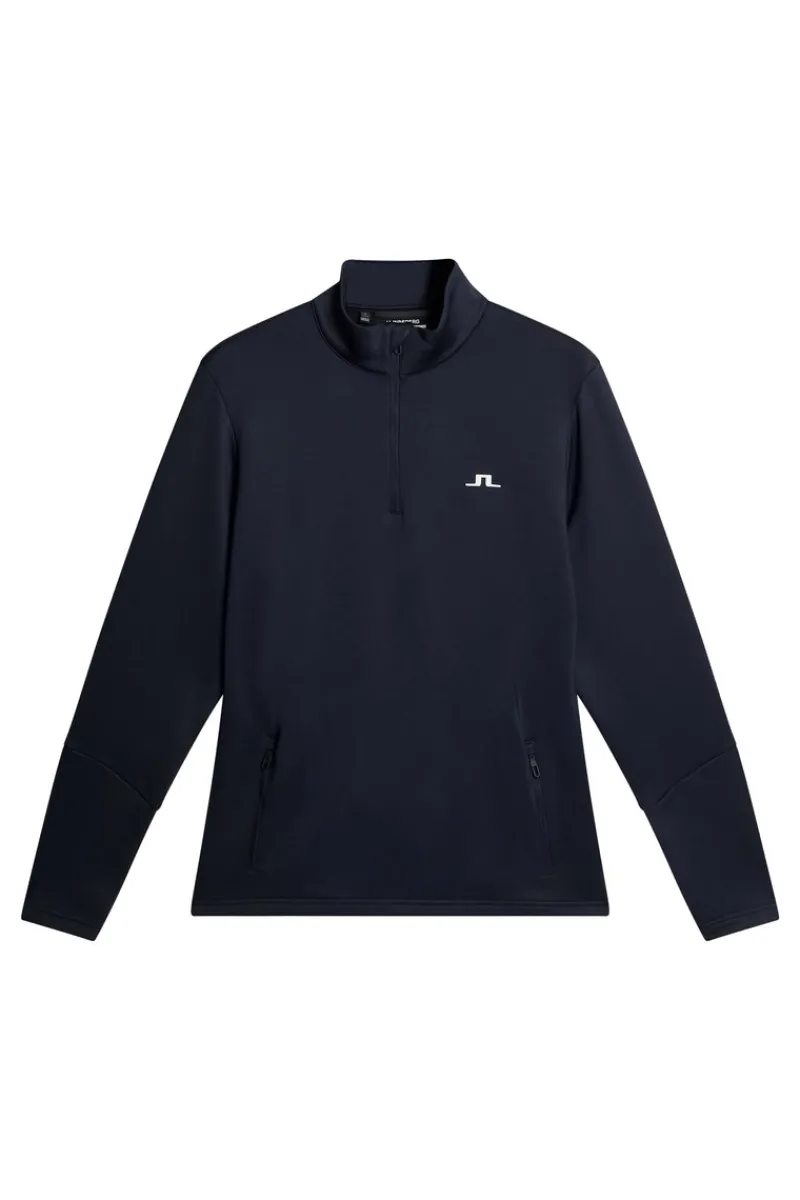 Golf | Bas- Och Mellanlager-J.Lindeberg Aerial Quarter Zip Mid Layer JL Navy