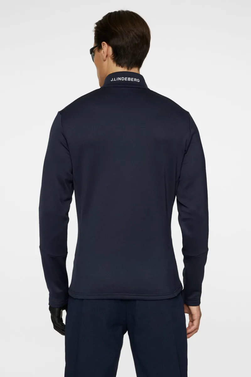Golf | Bas- Och Mellanlager-J.Lindeberg Aerial Quarter Zip Mid Layer JL Navy
