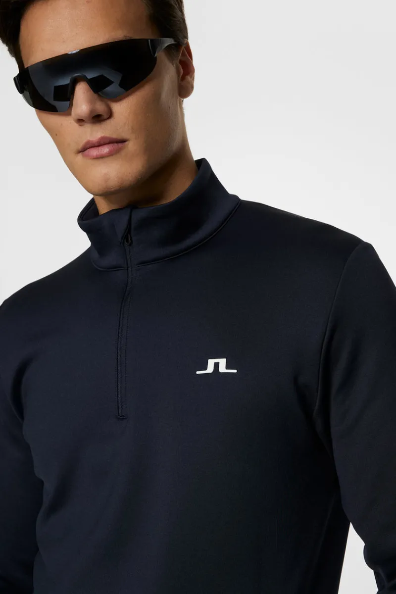 Golf | Bas- Och Mellanlager-J.Lindeberg Aerial Quarter Zip Mid Layer JL Navy