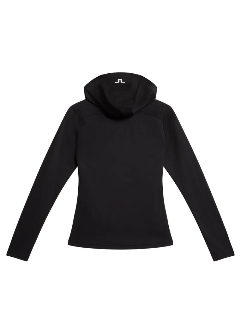 Golf | Bas- Och Mellanlager-J.Lindeberg Agnes Quarter Zip Hood Black