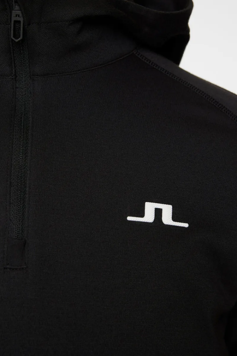 Golf | Bas- Och Mellanlager-J.Lindeberg Agnes Quarter Zip Hood Black