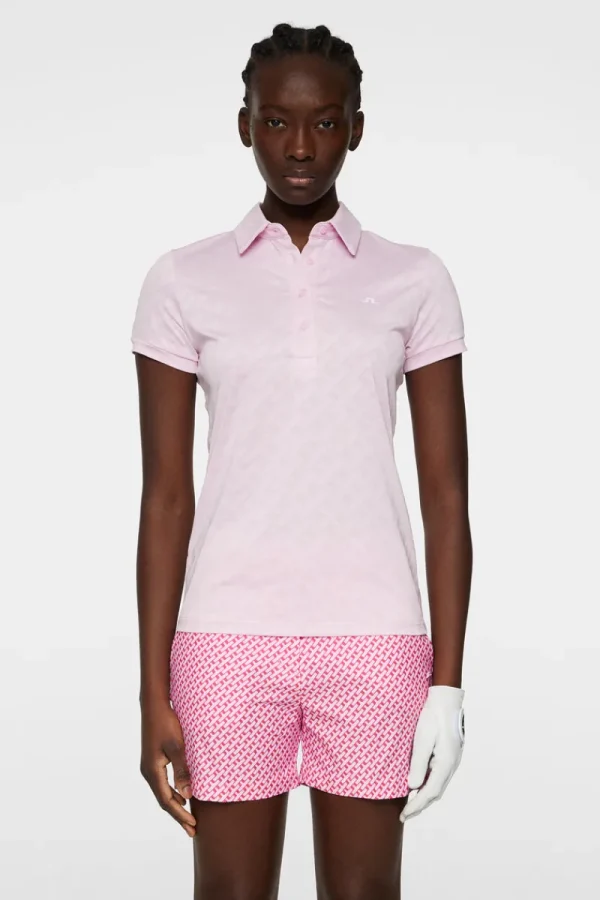 Golf | Överdelar-J.Lindeberg Alaya Jacquard Polo Nosegay