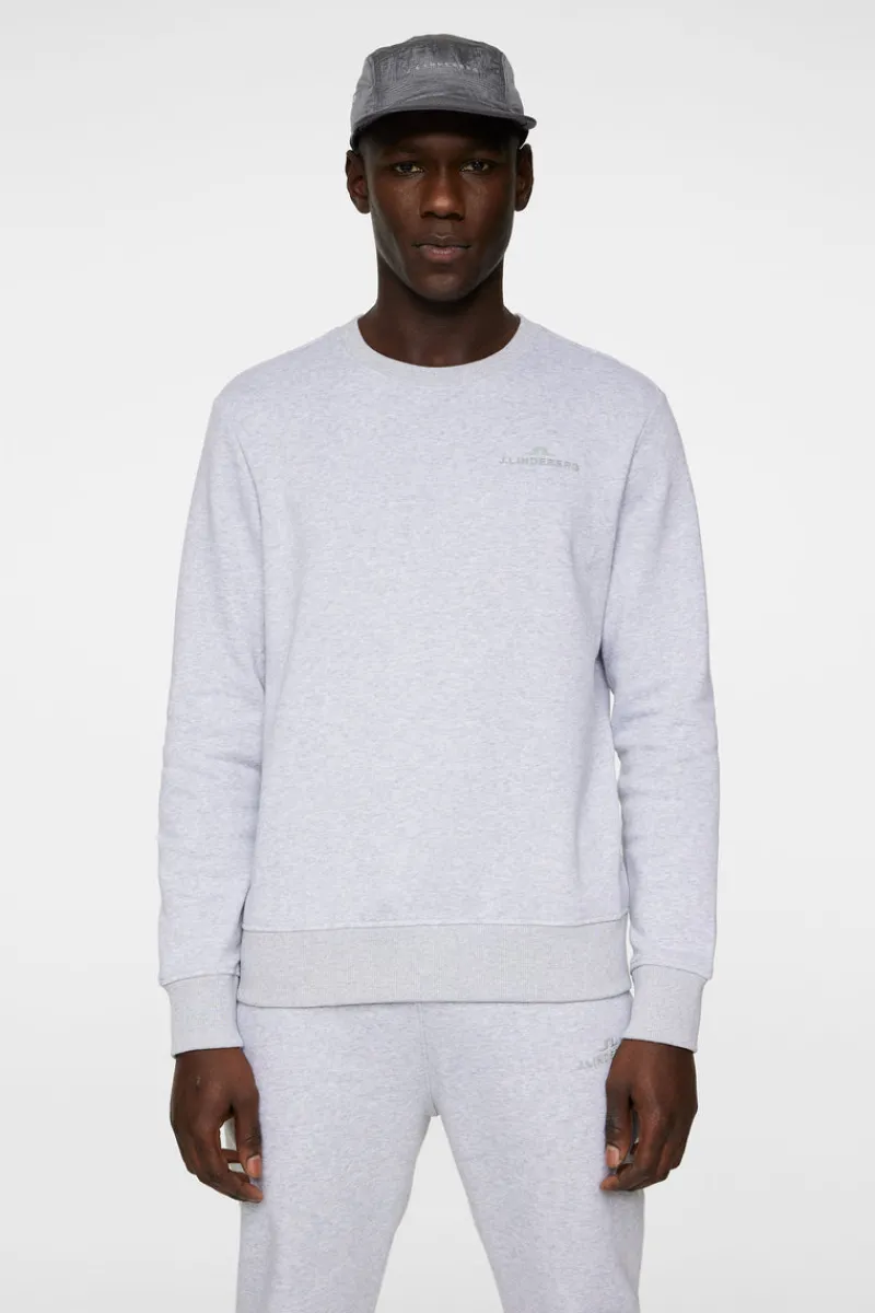 Active | Tröjor-J.Lindeberg Alpha Crew Neck Light Grey Melange