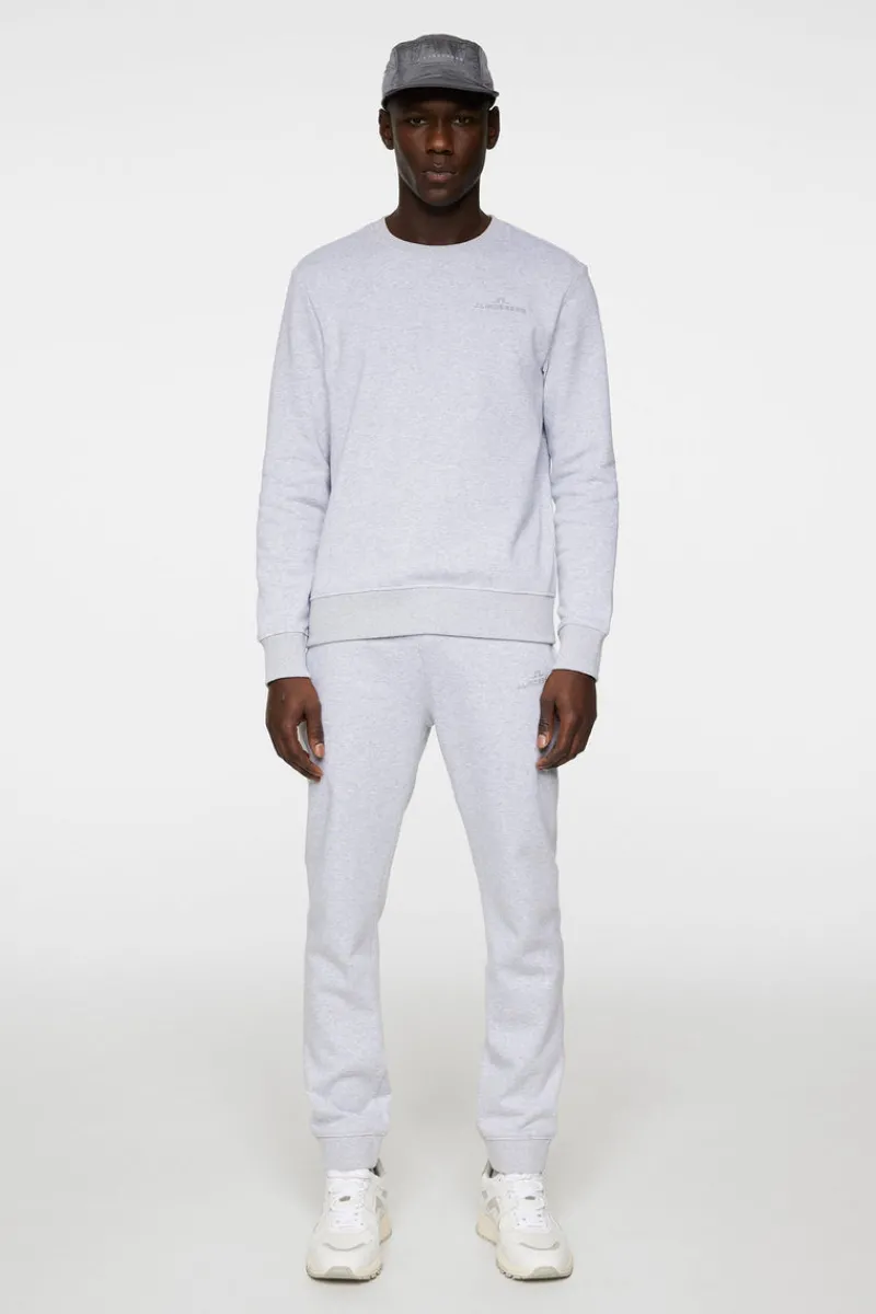 Active | Tröjor-J.Lindeberg Alpha Crew Neck Light Grey Melange