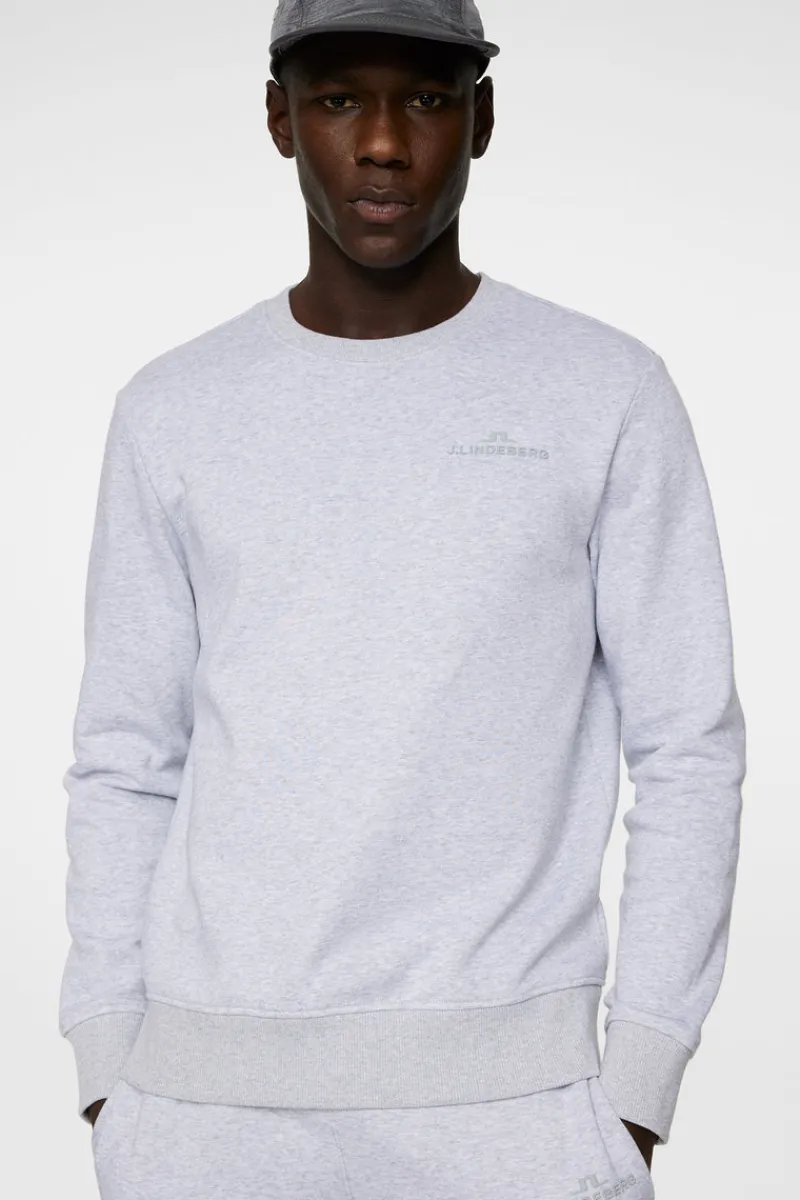 Active | Tröjor-J.Lindeberg Alpha Crew Neck Light Grey Melange