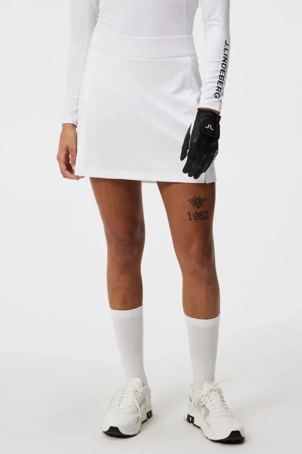 Golf | Kjolar-J.Lindeberg Amelie Mid Golf Skirt White
