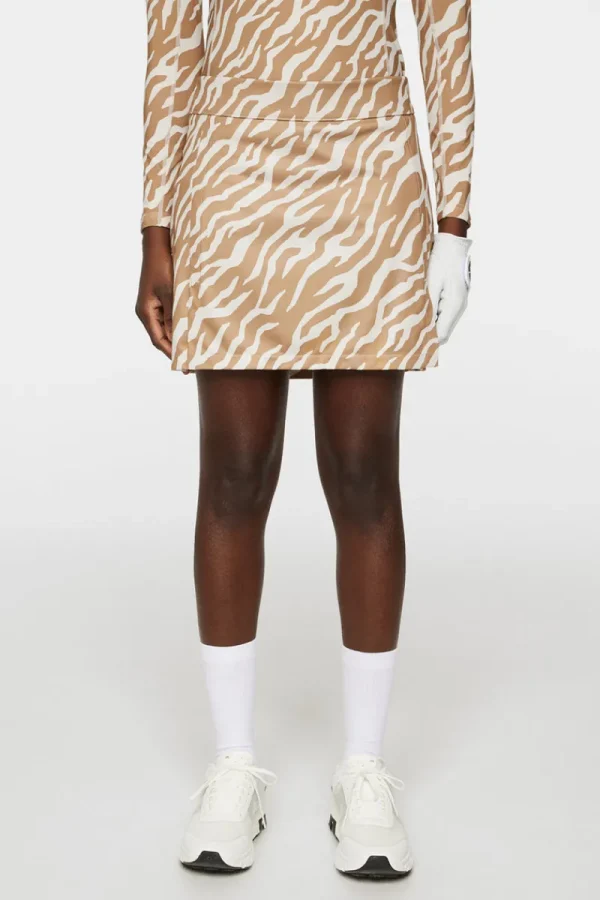 Golf | Kjolar-J.Lindeberg Amelie Mid Print Skirt Tour Tiger Tigers Eye M