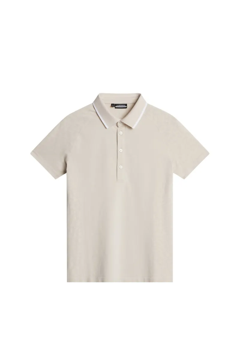 Golf | Överdelar-J.Lindeberg Baily seamless Polo Tour Geo Jacquard Moonbeam M