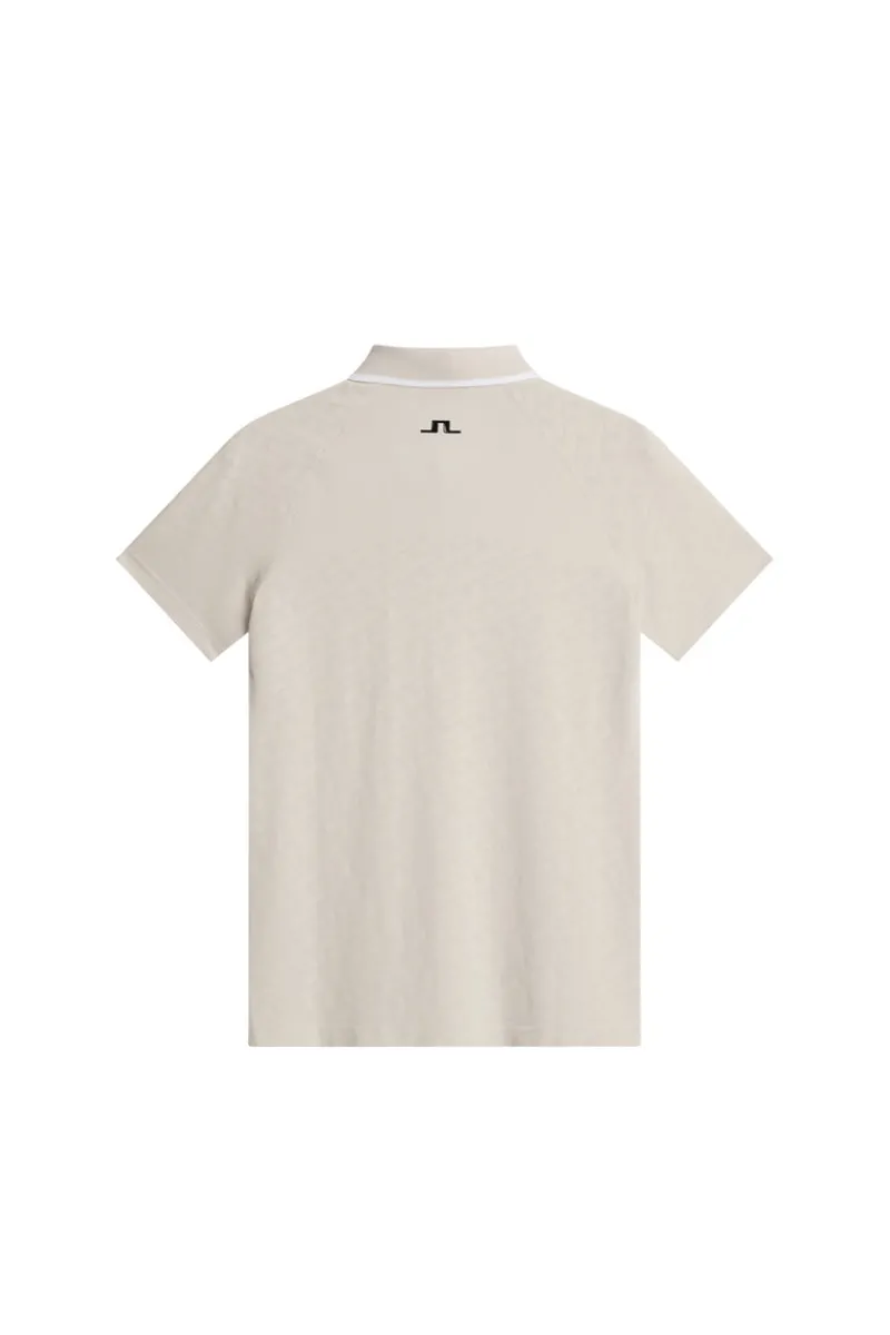 Golf | Överdelar-J.Lindeberg Baily seamless Polo Tour Geo Jacquard Moonbeam M