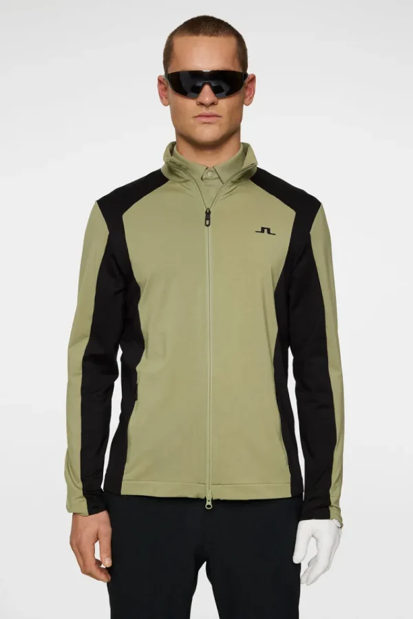 Golf | Bas- Och Mellanlager-J.Lindeberg Banks Mid Layer Oil Green
