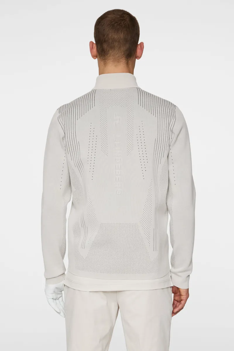 Golf | Stickat-J.Lindeberg Bo Tech Knit Zip Sweater Moonbeam