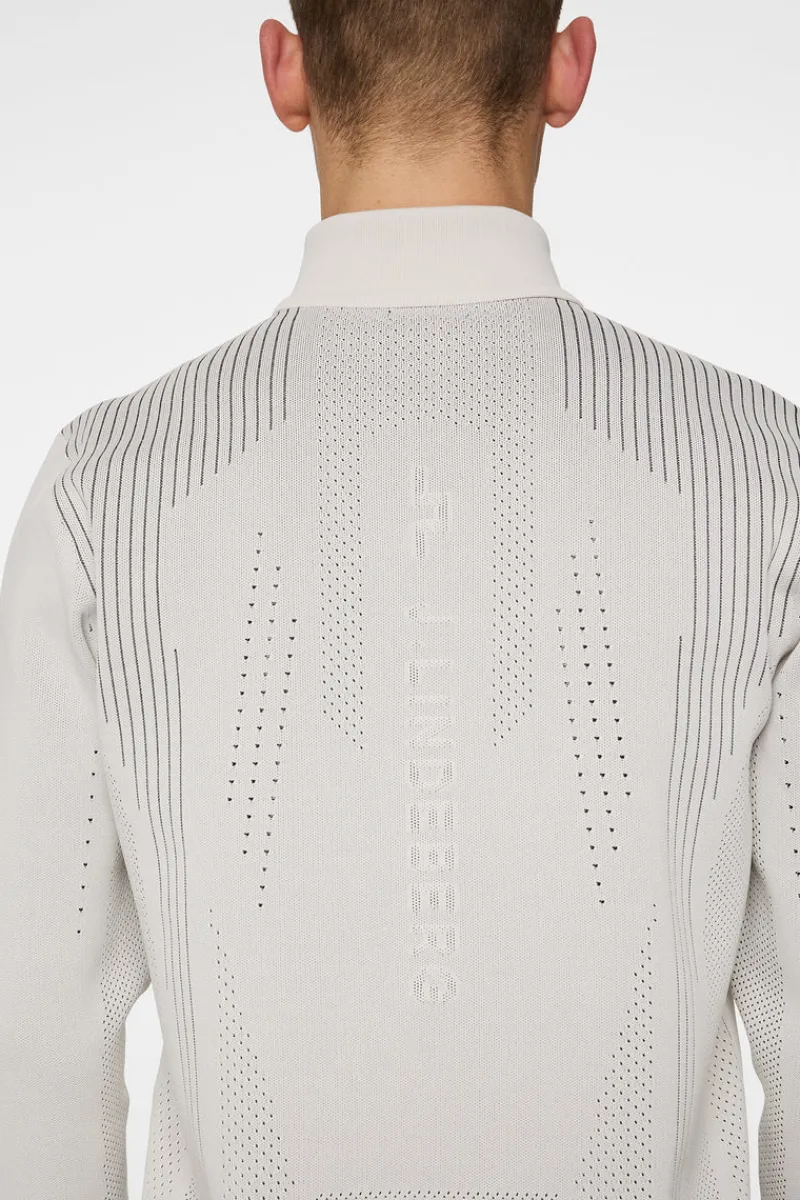 Golf | Stickat-J.Lindeberg Bo Tech Knit Zip Sweater Moonbeam