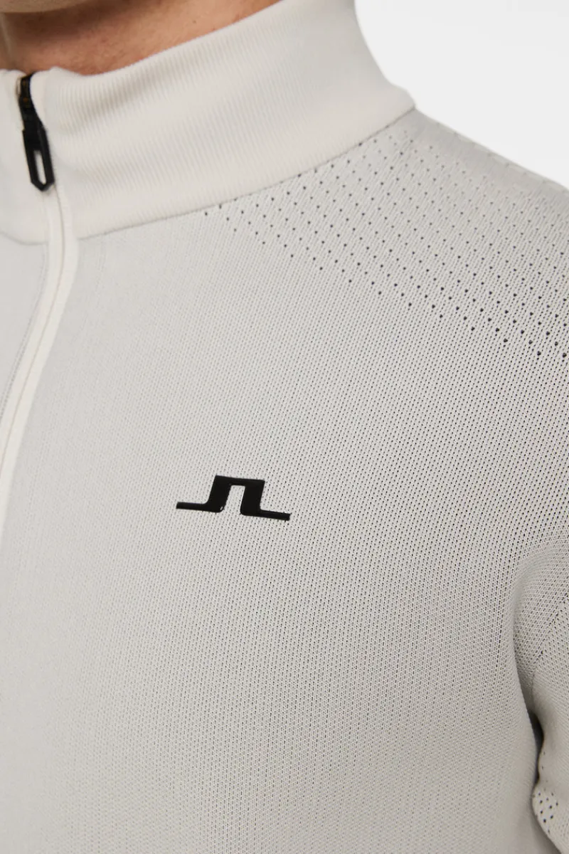 Golf | Stickat-J.Lindeberg Bo Tech Knit Zip Sweater Moonbeam