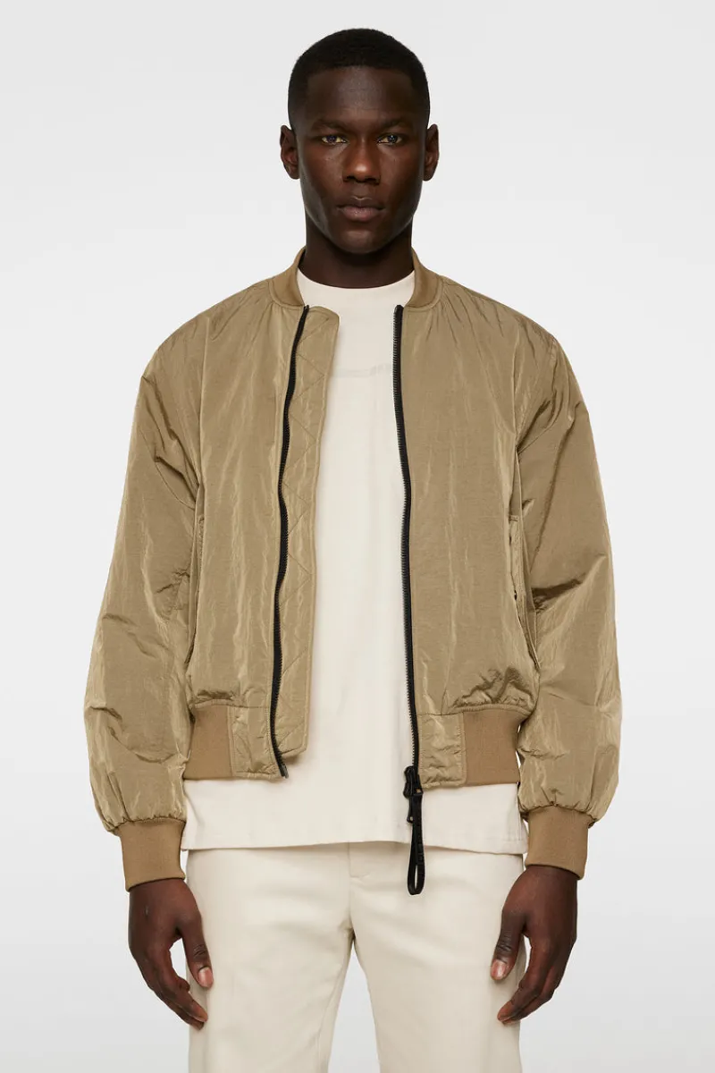 Jackor | Ytterkläder-J.Lindeberg Bradfield Crinkle Bomber Jkt Batique Khaki