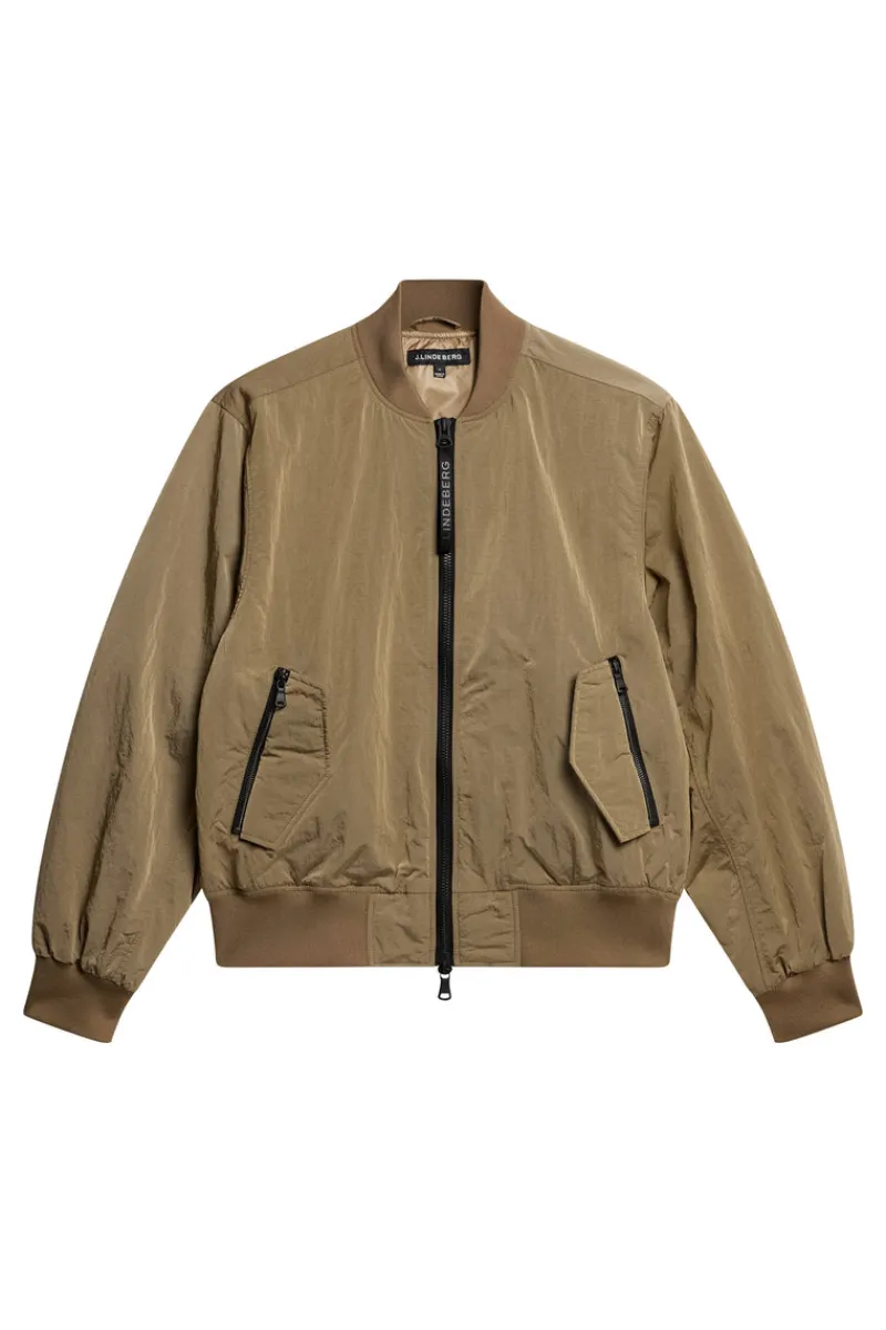Jackor | Ytterkläder-J.Lindeberg Bradfield Crinkle Bomber Jkt Batique Khaki