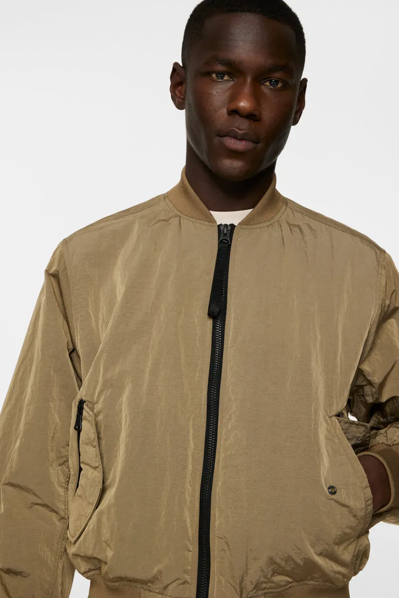 Jackor | Ytterkläder-J.Lindeberg Bradfield Crinkle Bomber Jkt Batique Khaki