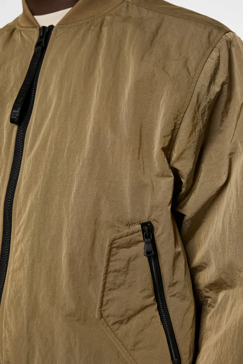 Jackor | Ytterkläder-J.Lindeberg Bradfield Crinkle Bomber Jkt Batique Khaki