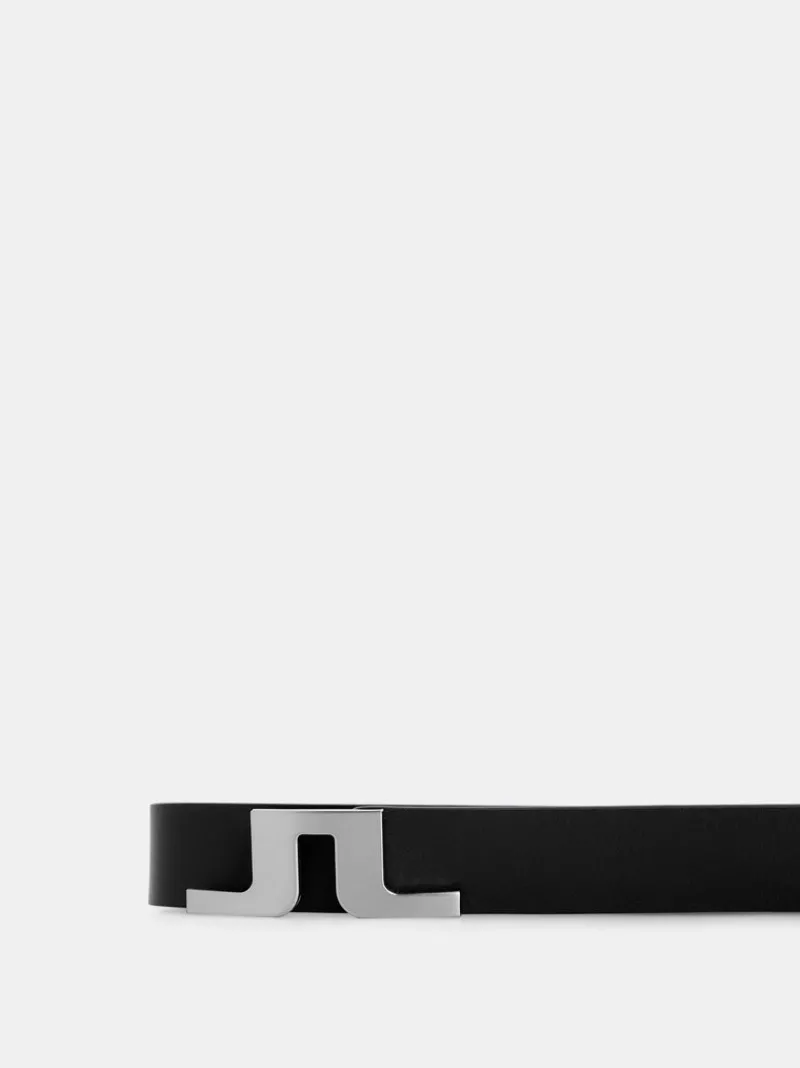 Bälten-J.Lindeberg Bridger Leather Belt Black