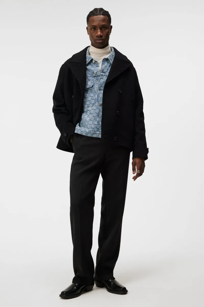 Accessoarer | Underkläder-J.Lindeberg Cam Jacquard Denim Jacket Mid Blue
