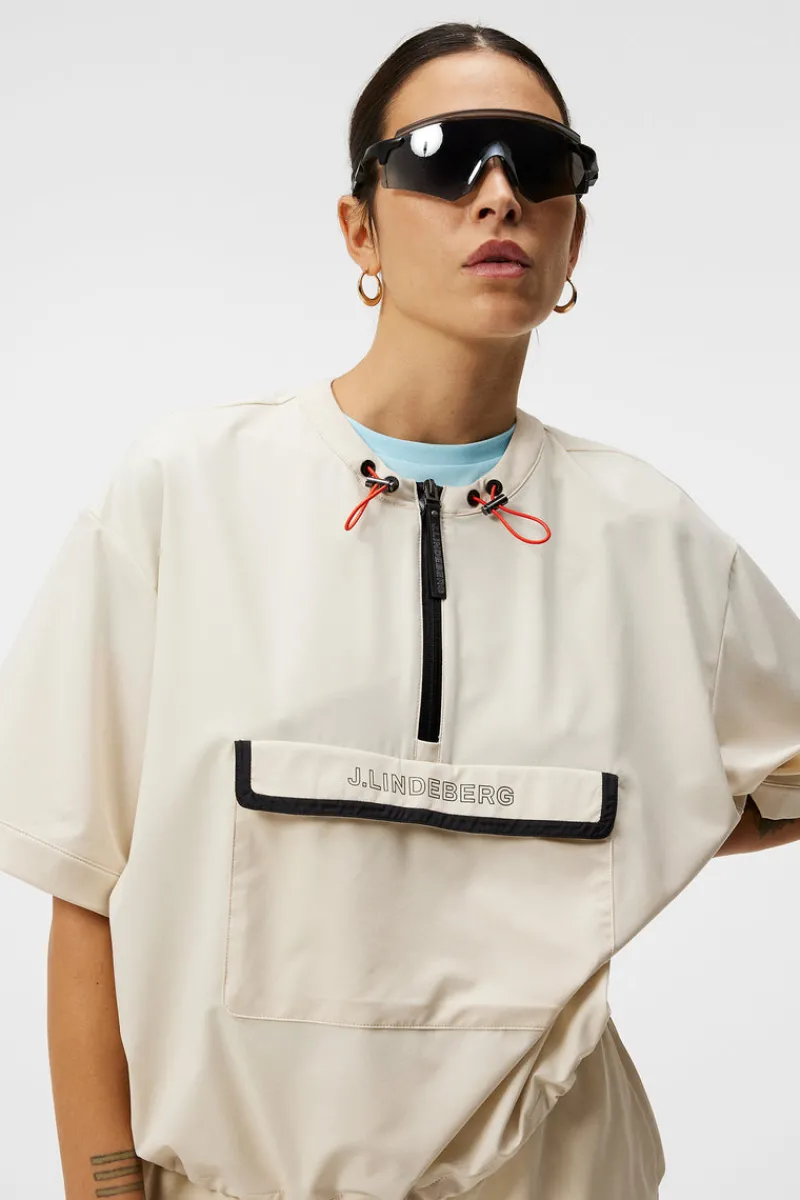 Bas- Och Mellanlager | Outdoor-J.Lindeberg Chrisann Short Sleeve Pullover Almond Milk