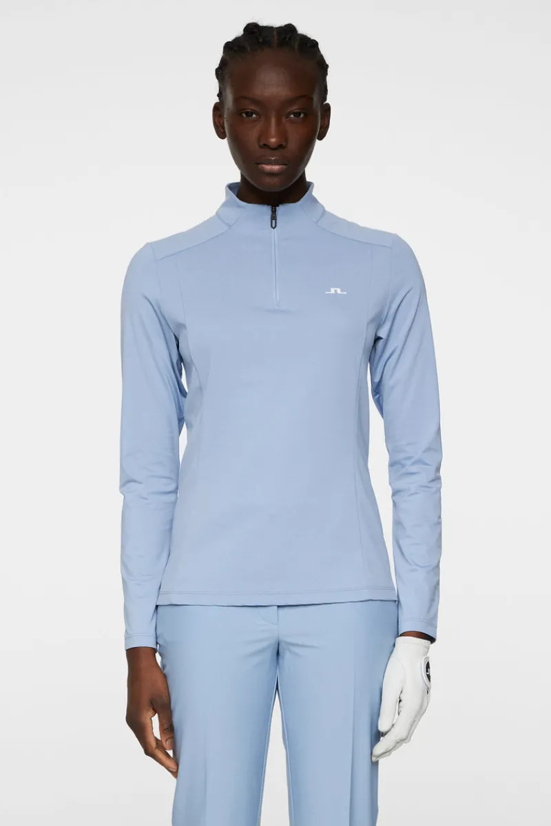 Golf | Bas- Och Mellanlager-J.Lindeberg Cindy Quarter Zip Mid Layer Rain Washed