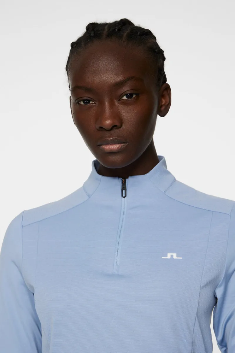 Golf | Bas- Och Mellanlager-J.Lindeberg Cindy Quarter Zip Mid Layer Rain Washed