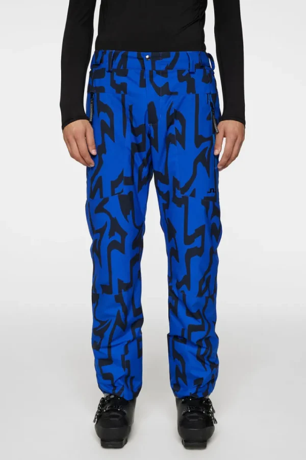 Ski | Underdelar-J.Lindeberg Clarke Pant Printed Glitch Bridge Blue