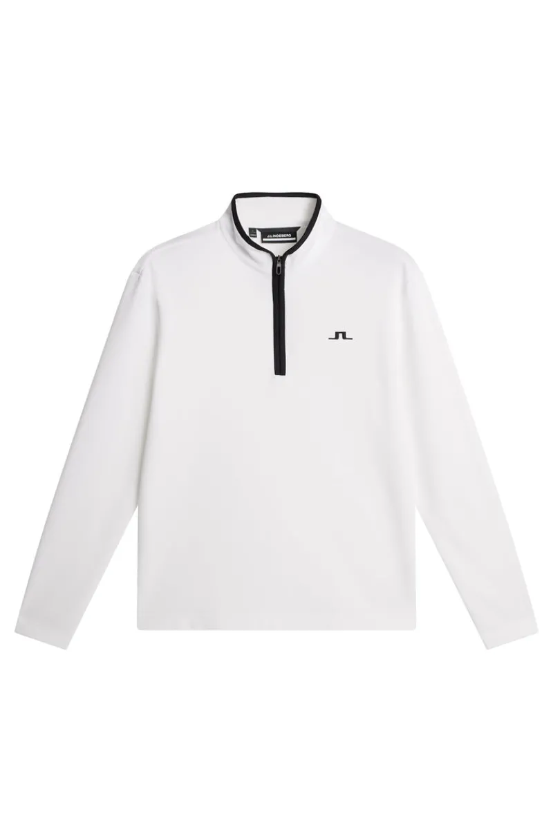 Golf | Bas- Och Mellanlager-J.Lindeberg Clide Quarter Zip Mid Layer White