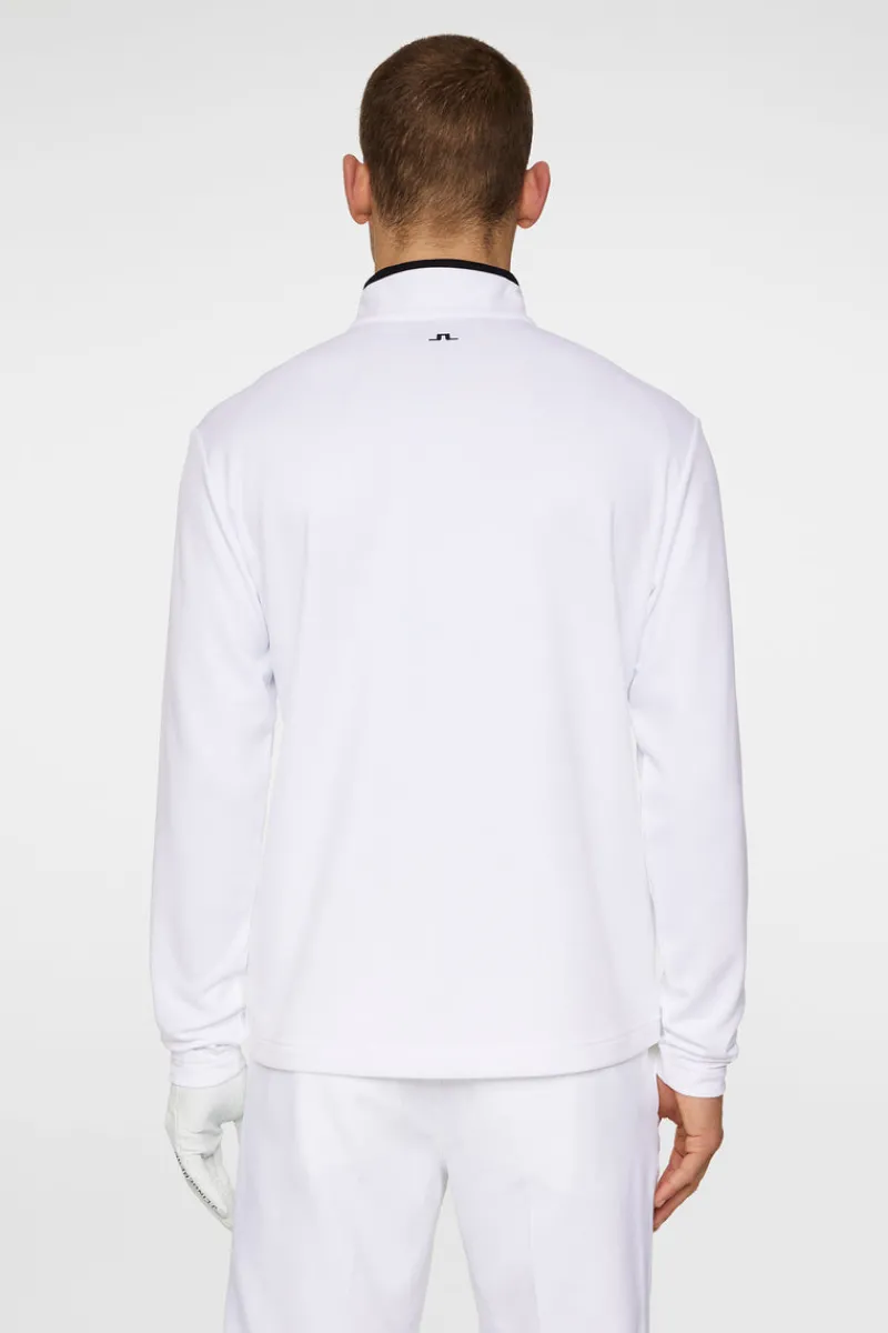Golf | Bas- Och Mellanlager-J.Lindeberg Clide Quarter Zip Mid Layer White