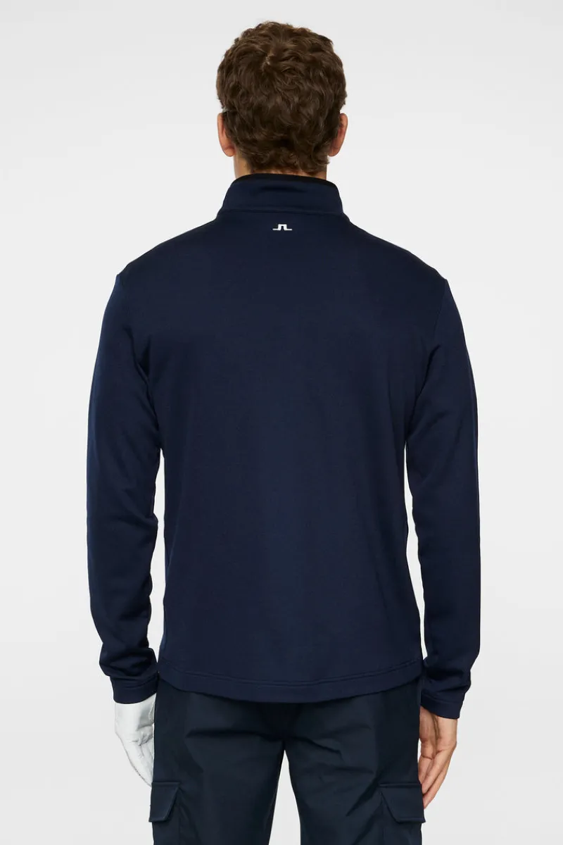Golf | Bas- Och Mellanlager-J.Lindeberg Clide Quarter Zip Mid Layer JL Navy