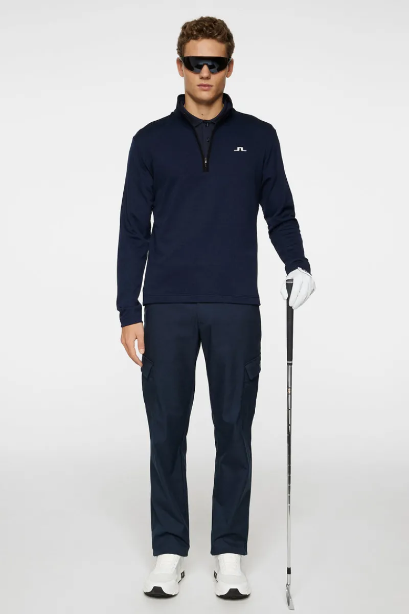 Golf | Bas- Och Mellanlager-J.Lindeberg Clide Quarter Zip Mid Layer JL Navy