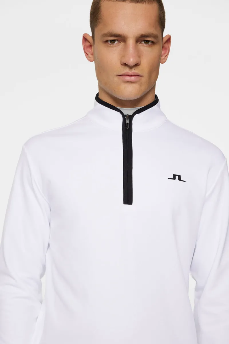 Golf | Bas- Och Mellanlager-J.Lindeberg Clide Quarter Zip Mid Layer White