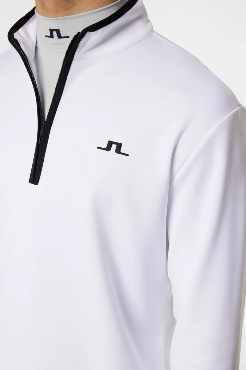 Golf | Bas- Och Mellanlager-J.Lindeberg Clide Quarter Zip Mid Layer White