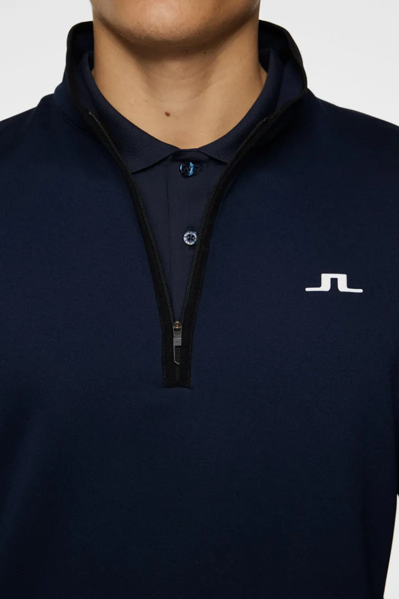 Golf | Bas- Och Mellanlager-J.Lindeberg Clide Quarter Zip Mid Layer JL Navy
