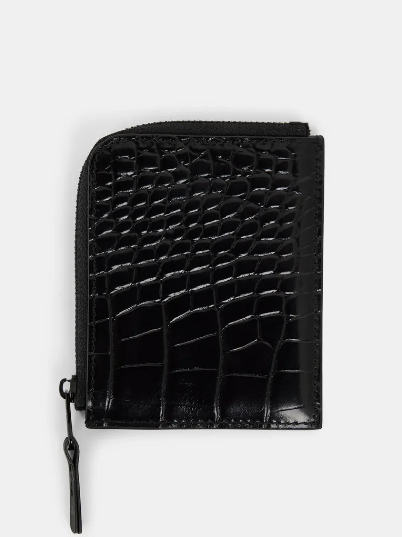 Plånböcker | Accessoarer-J.Lindeberg Croc Wallet Black