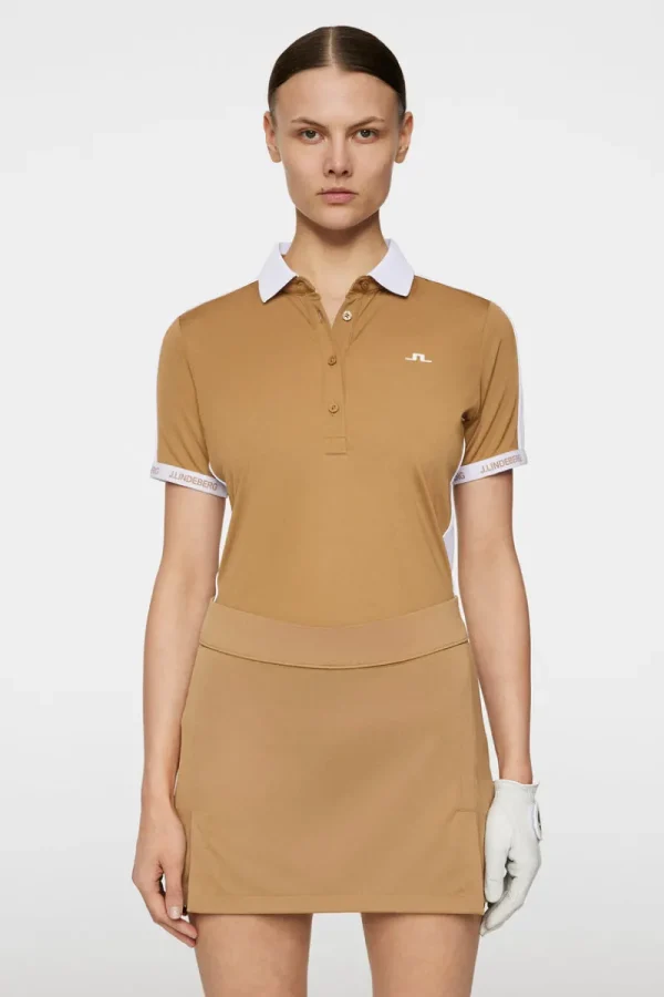 Golf | Överdelar-J.Lindeberg Demi Polo Tigers Eye