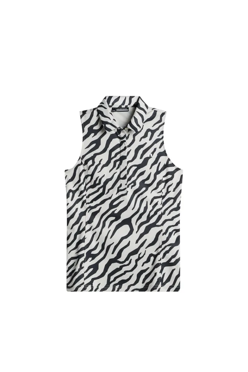 Golf | Överdelar-J.Lindeberg Dena Print Sleeveless Top Tour Tiger Moonbeam M