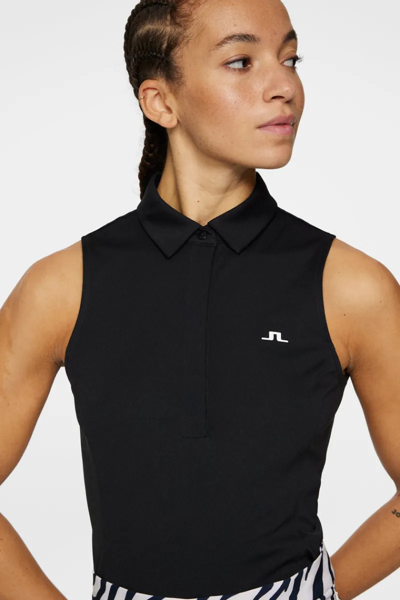 Golf | Linnen-J.Lindeberg Dena Sleeveless Top Black