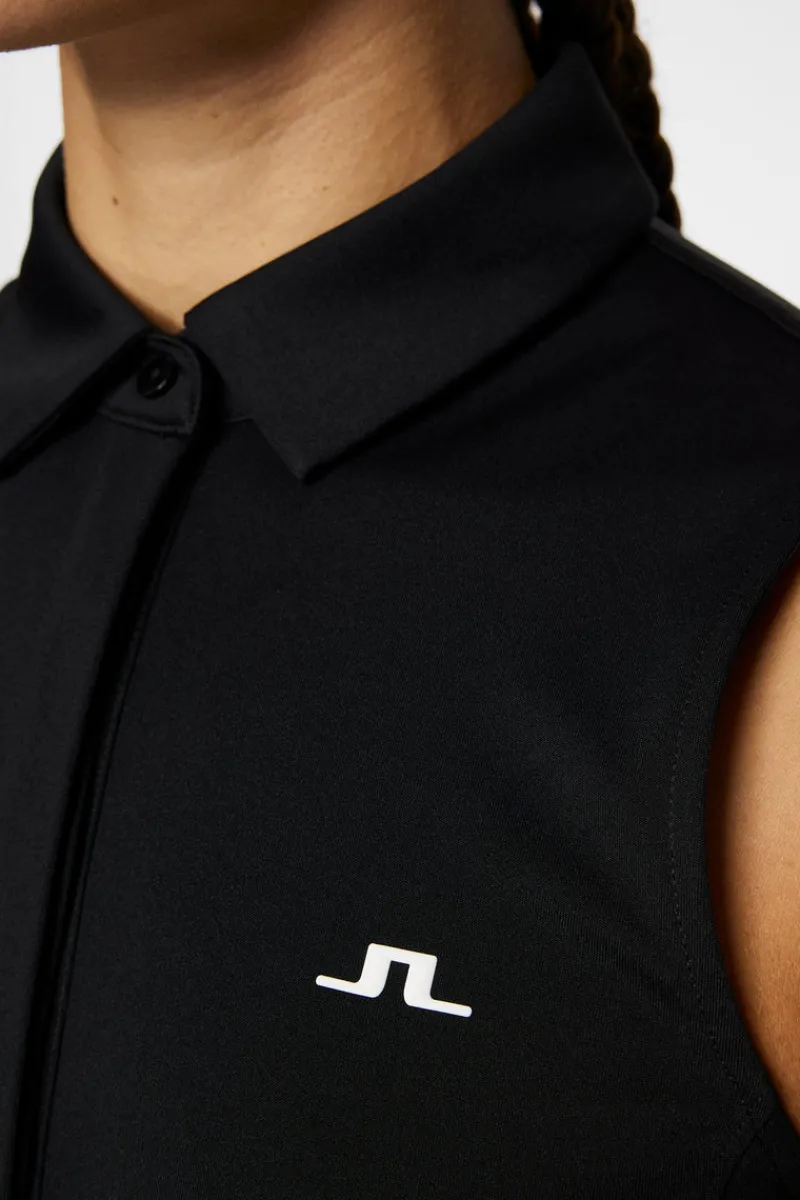 Golf | Linnen-J.Lindeberg Dena Sleeveless Top Black