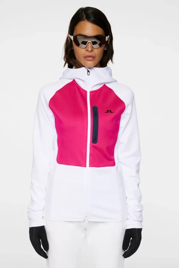 Ski | Bas & Mellanlager-J.Lindeberg Elana Full Zip Hood White