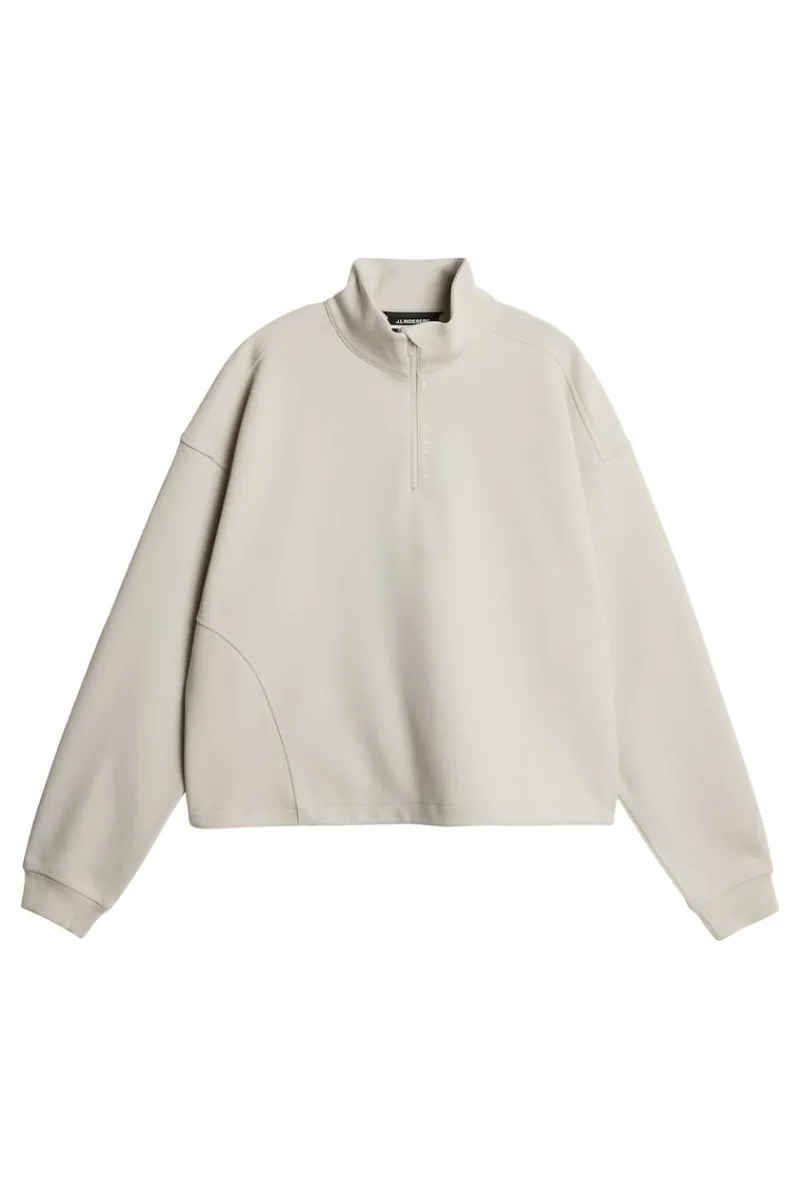 Tennis | Tröjor-J.Lindeberg Elin Zip Sweatshirt Moonbeam