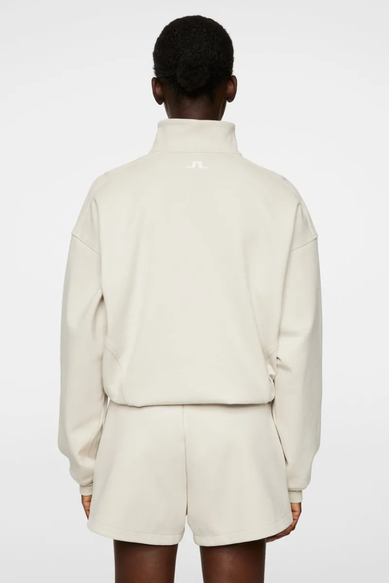 Tennis | Tröjor-J.Lindeberg Elin Zip Sweatshirt Moonbeam