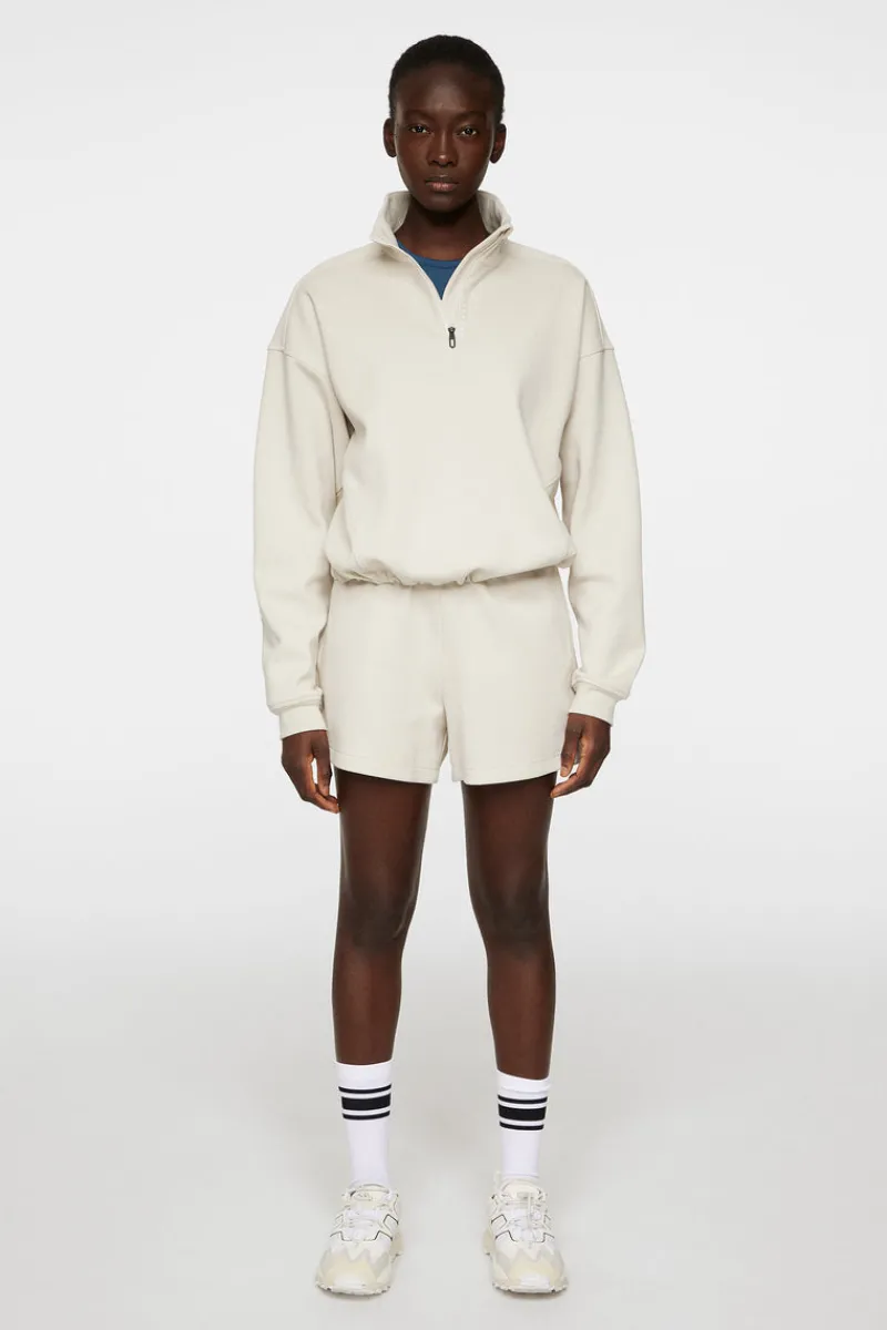 Tennis | Tröjor-J.Lindeberg Elin Zip Sweatshirt Moonbeam