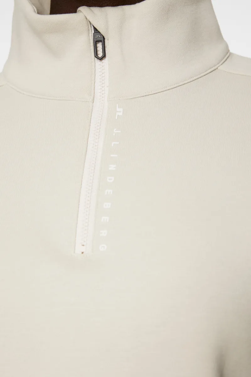 Tennis | Tröjor-J.Lindeberg Elin Zip Sweatshirt Moonbeam