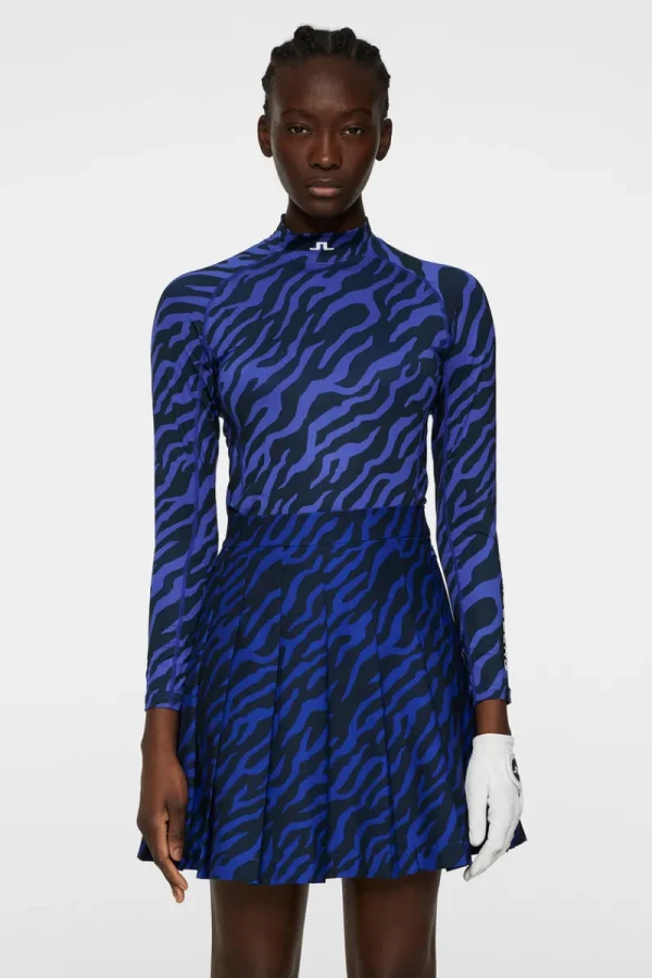 Golf | Bas- Och Mellanlager-J.Lindeberg Ella Print Compression Top Tour Tiger Clematis M