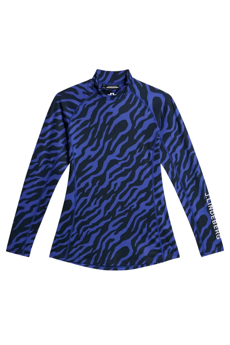 Golf | Bas- Och Mellanlager-J.Lindeberg Ella Print Compression Top Tour Tiger Clematis M